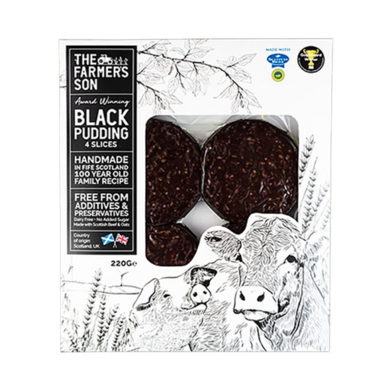 Scottish Black Pudding - Sliced - 4 Pack